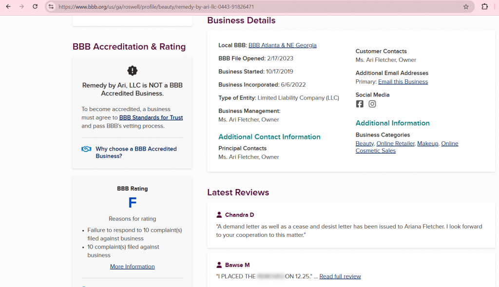 Remedy by Ari BBB Profile